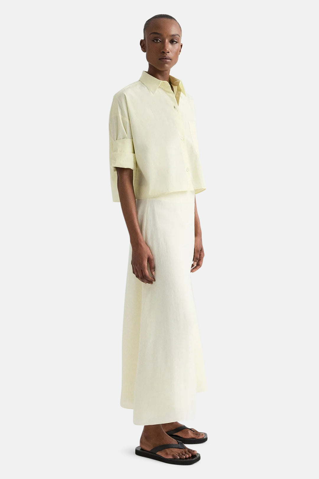 Next Ex Crop Shirt in Glass Green