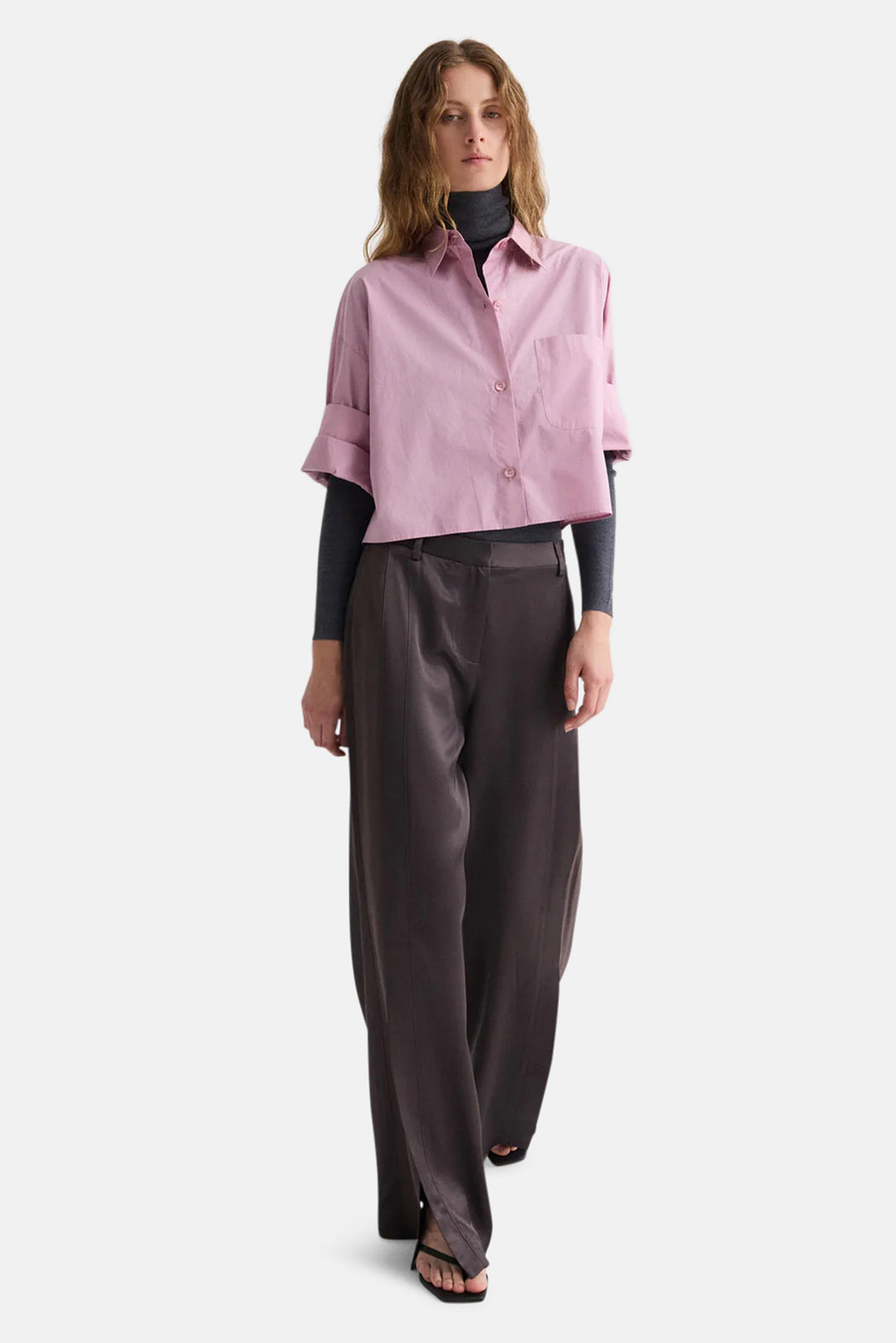 Next Ex Crop Shirt in Lilas