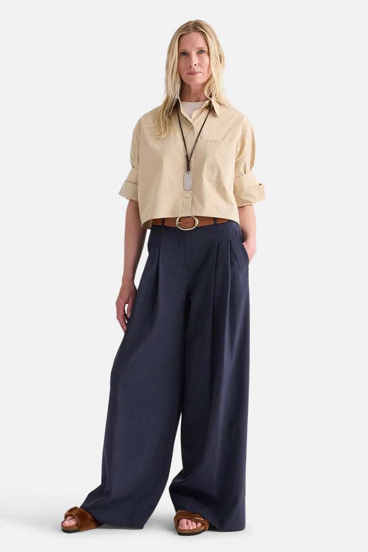 Next Ex Crop Shirt in Sandstone
