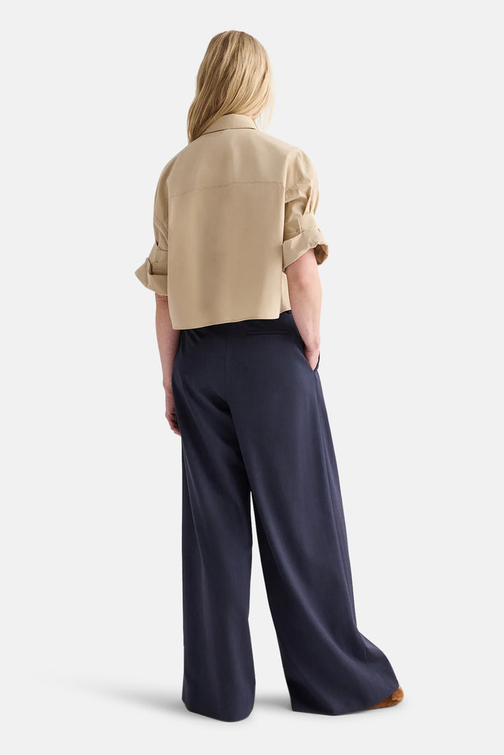 Next Ex Crop Shirt in Sandstone