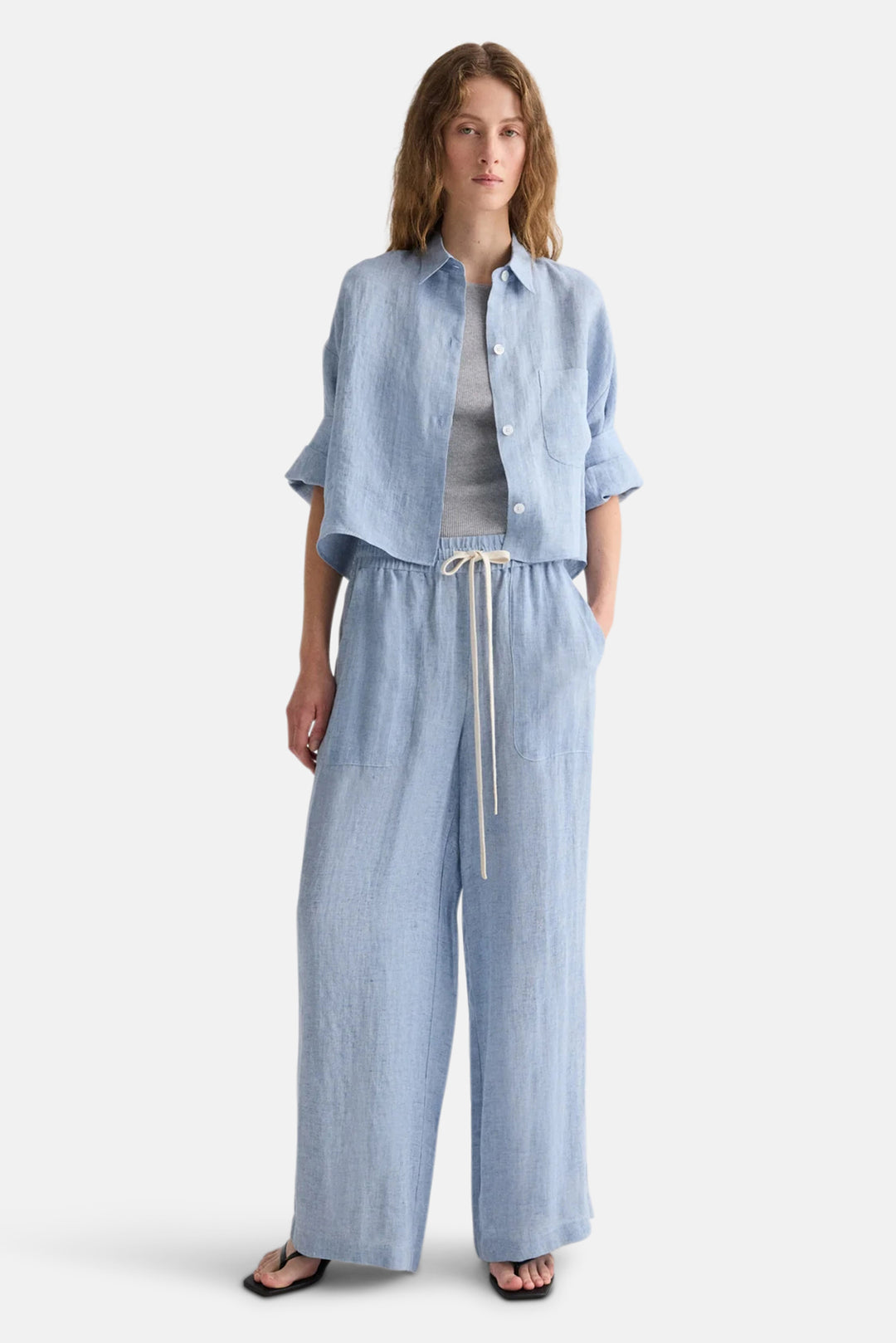 Next Ex Shirt in Delave Hemp Light Indigo
