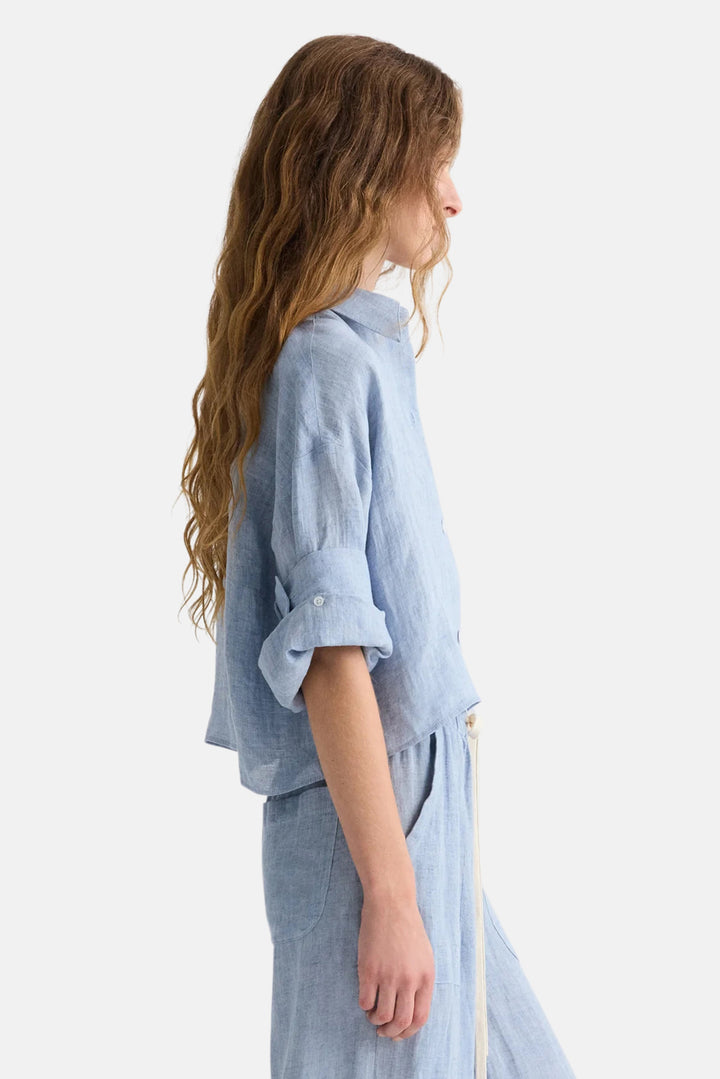 Next Ex Shirt in Delave Hemp Light Indigo