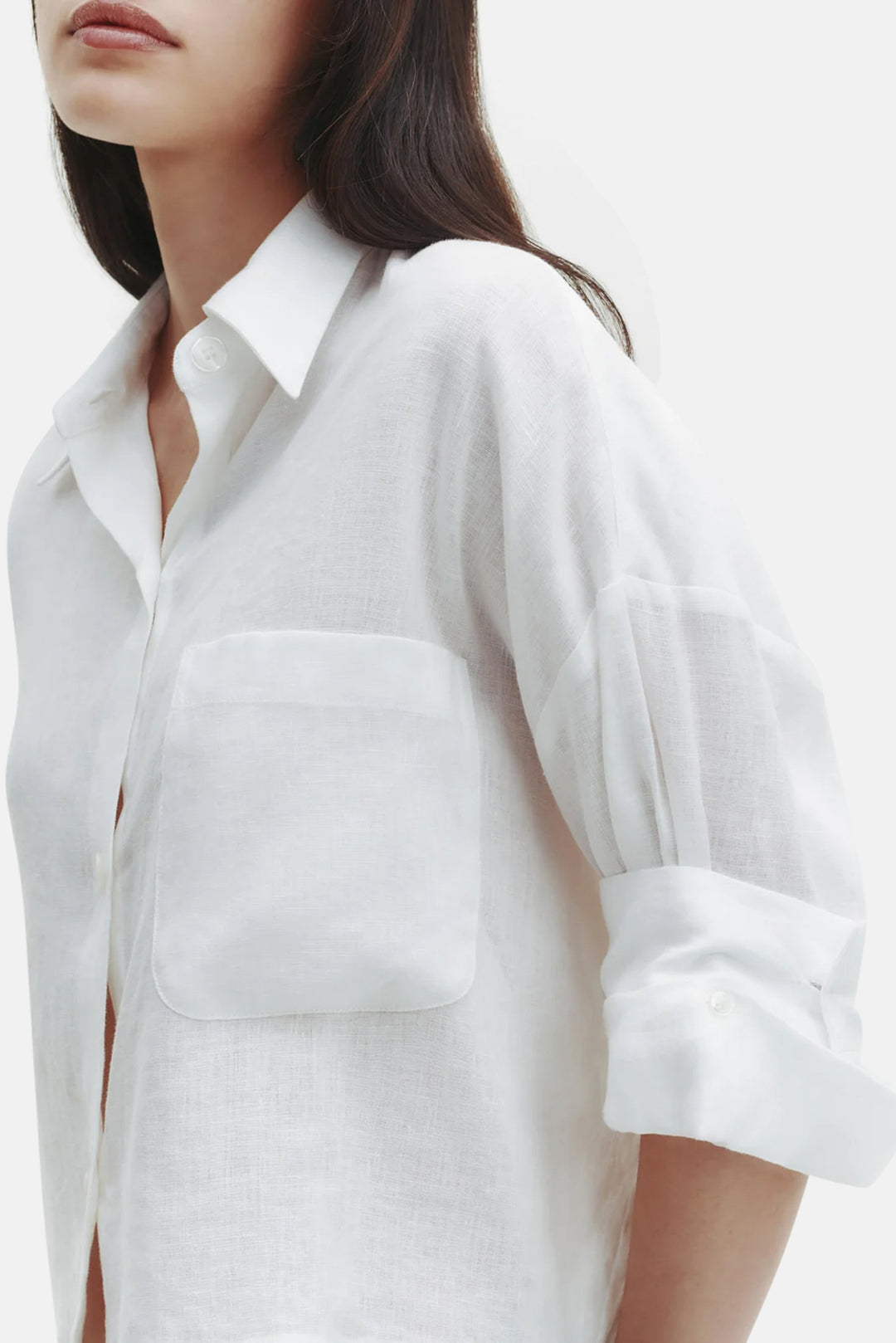 Next Ex Shirt in Delave Linen White