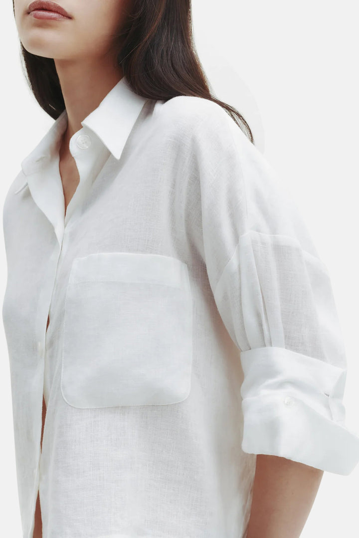 Next Ex Shirt in Delave Linen White
