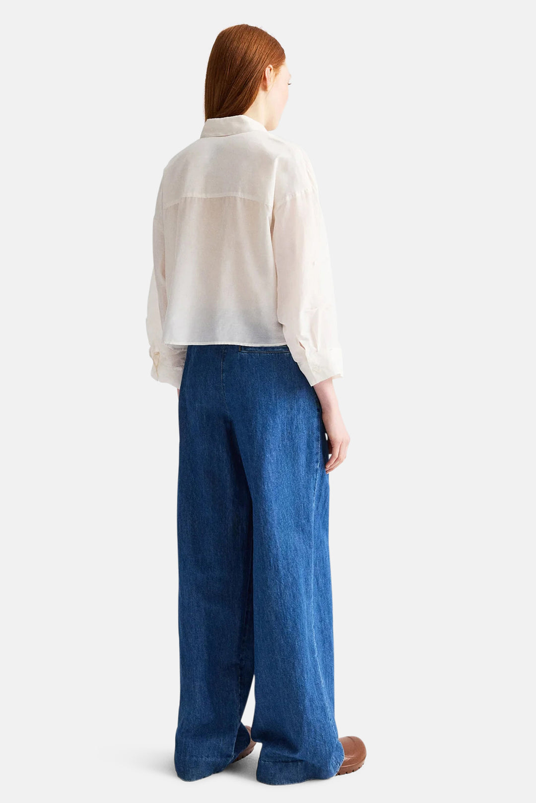 Next Ex W/ Ruffle In Cotton Silk Ivory