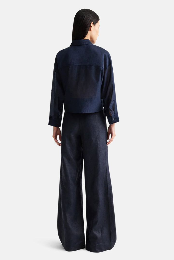 Next Ex W/ Ruffle In Cotton Silk Midnight