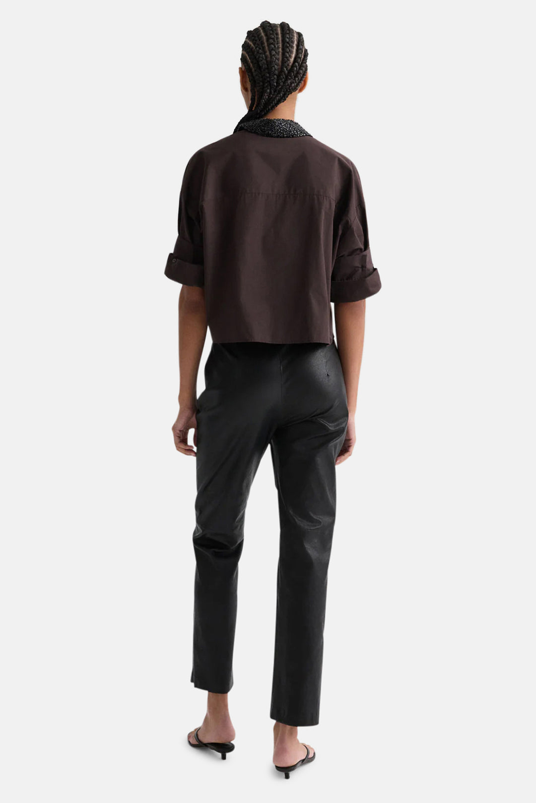 Next Ex With Crystal Collar in Cotton Poplin After Dark