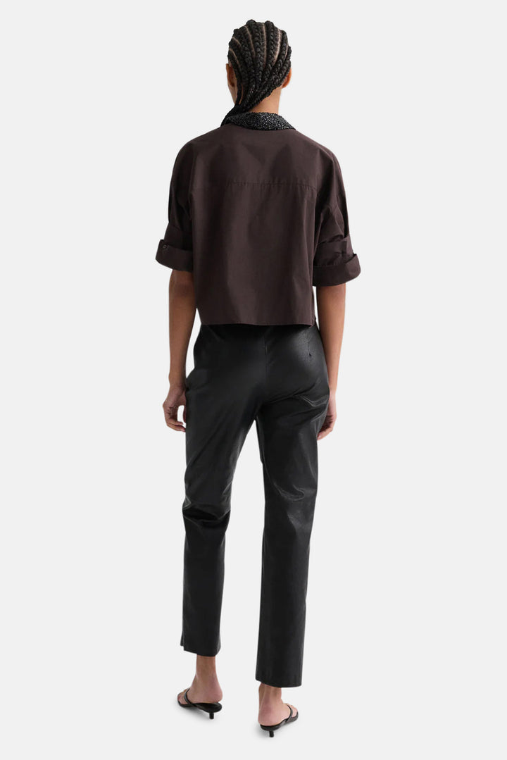 Next Ex With Crystal Collar in Cotton Poplin After Dark