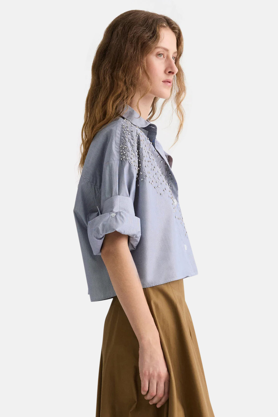 Next Ex w/ Crystals In Cotton Silk White / Midnight
