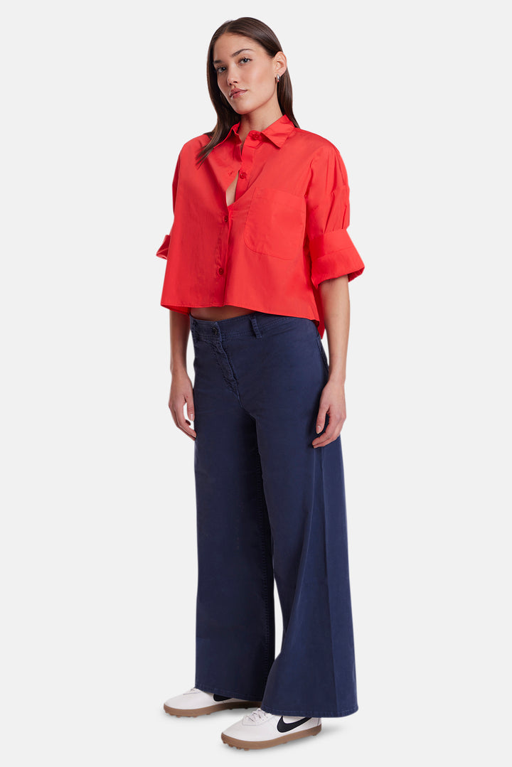 Next Ex Crop Shirt in Tomato