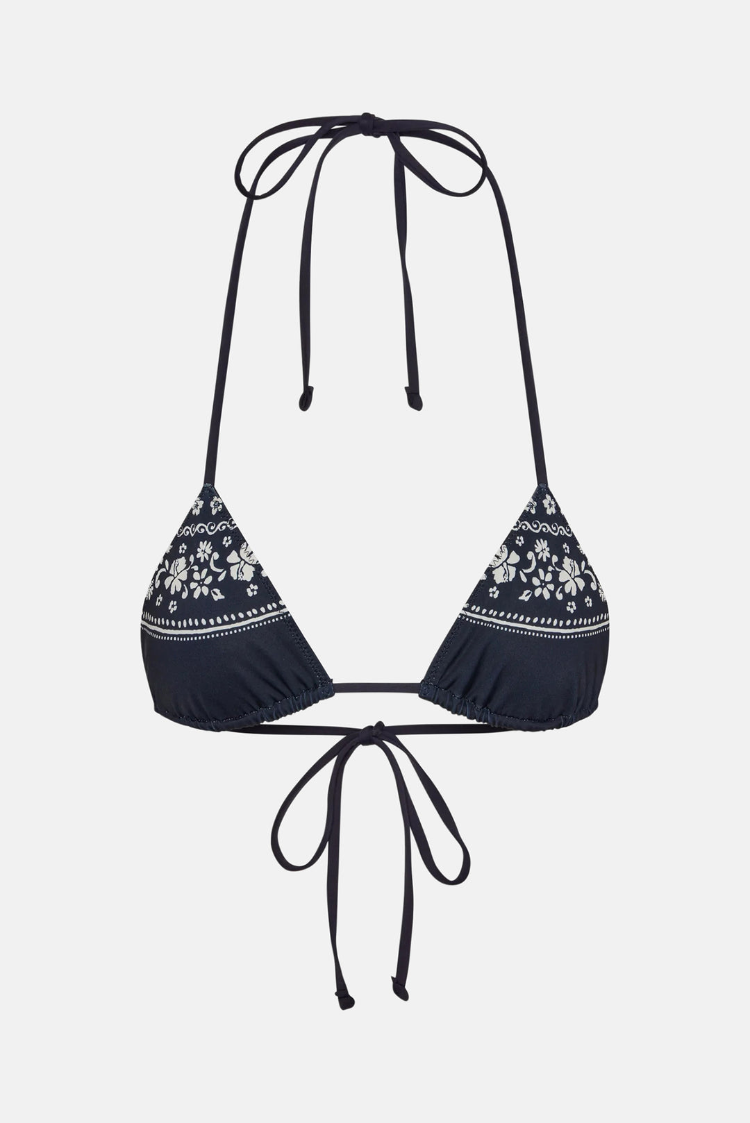 Nick Triangle Halter Bikini Top Malibu Blue