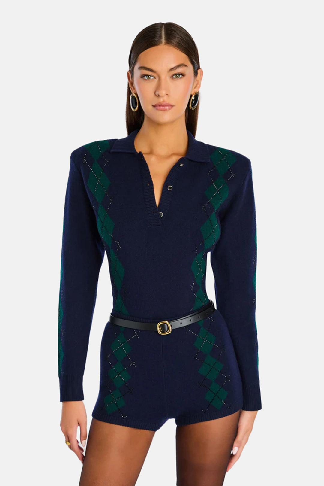 Filomina Embellished Short Pine/Navy