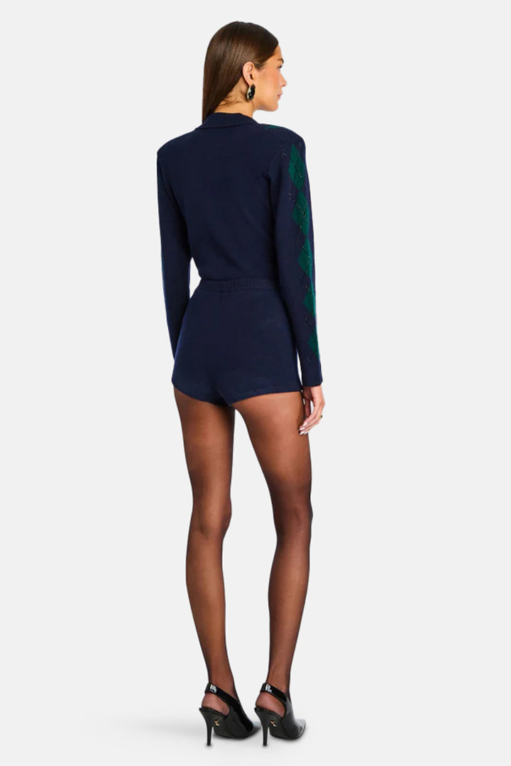 Filomina Embellished Short Pine/Navy
