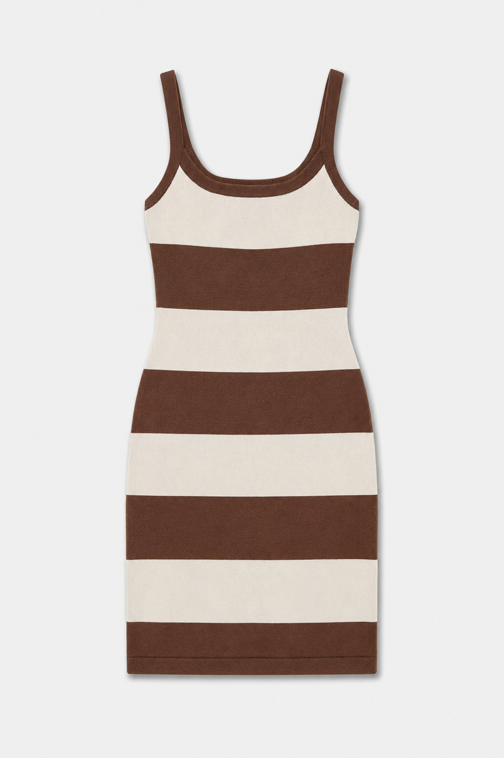 Nolita Knit Mini Dress Almond / Cocoa Brown