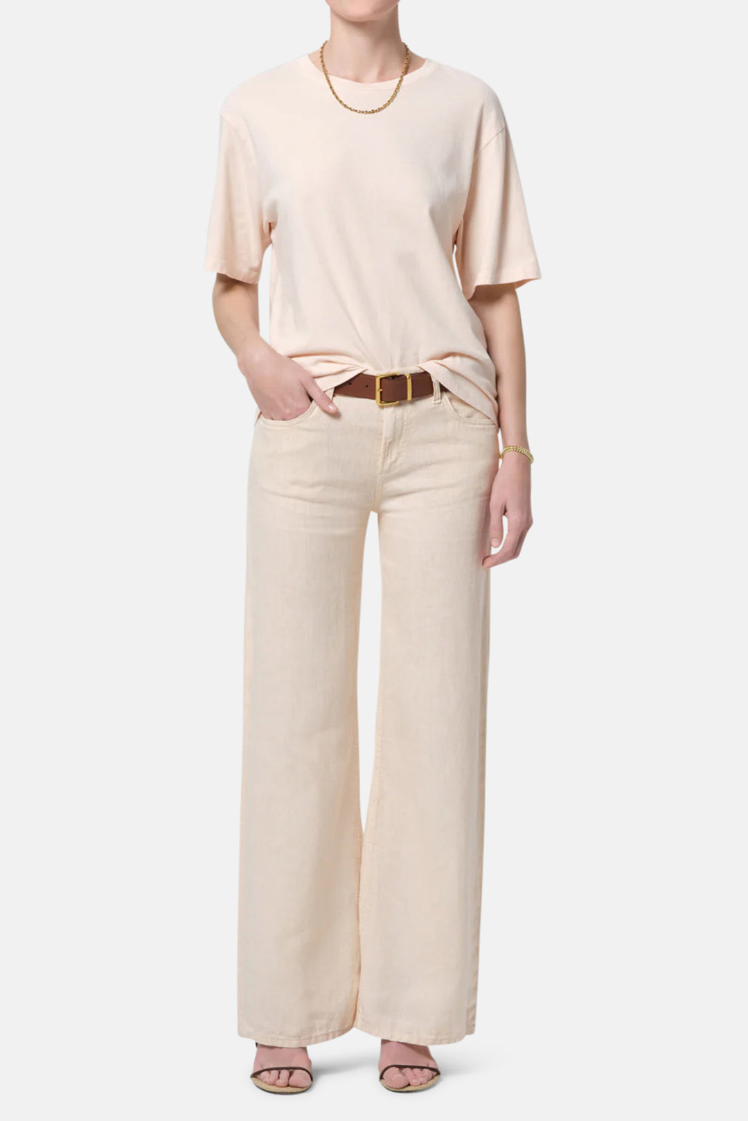 Nora Trouser Leg in Vanilla