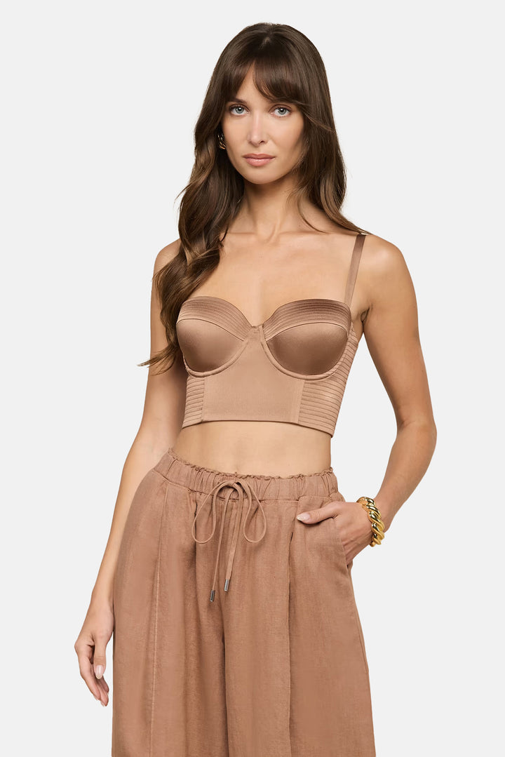 Nysa Bustier Top Mocha Tan