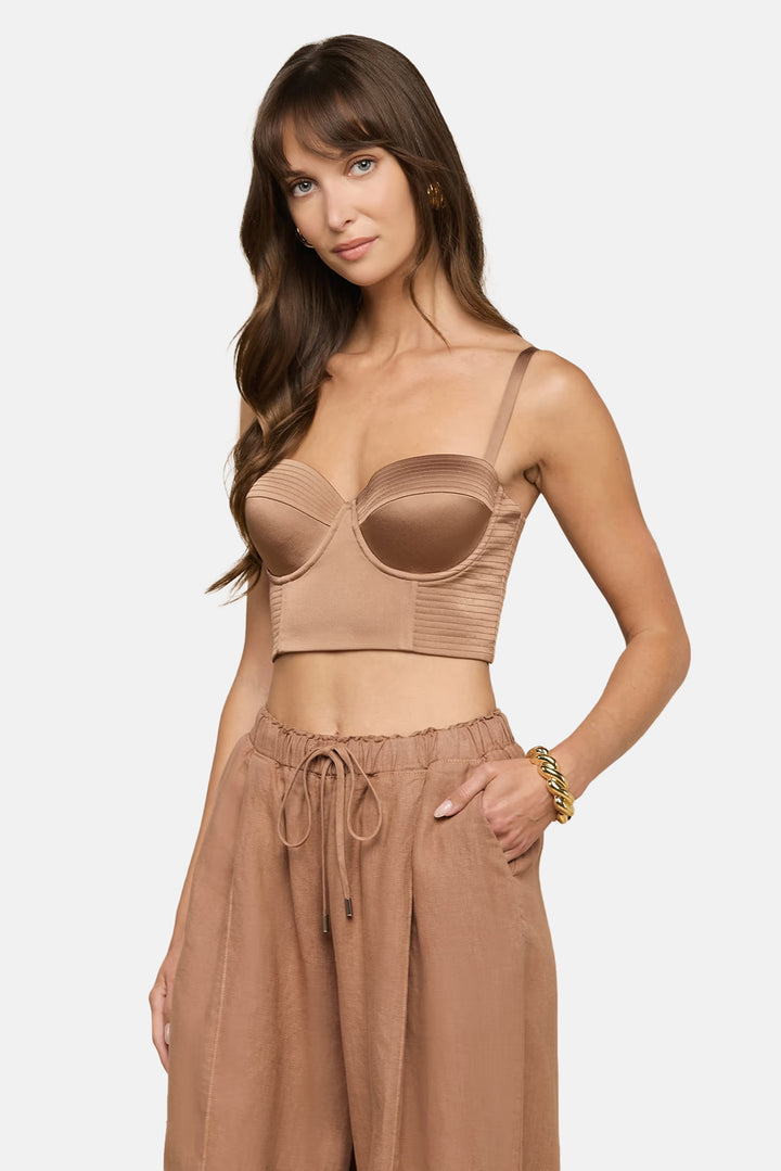 Nysa Bustier Top Mocha Tan
