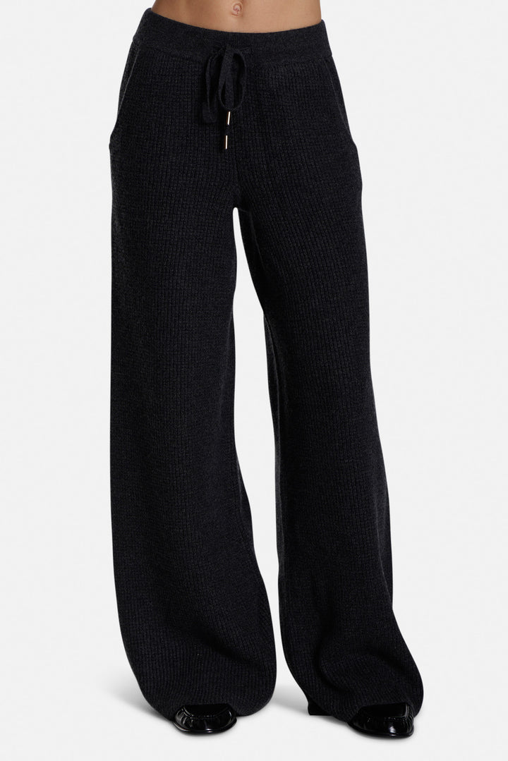 Kennedy Cashmere Waffle Pants Charcoal