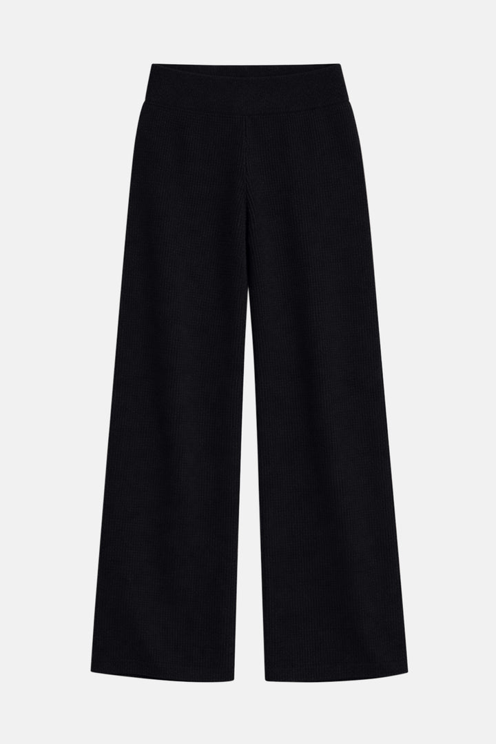 Kennedy Cashmere Waffle Pants Charcoal