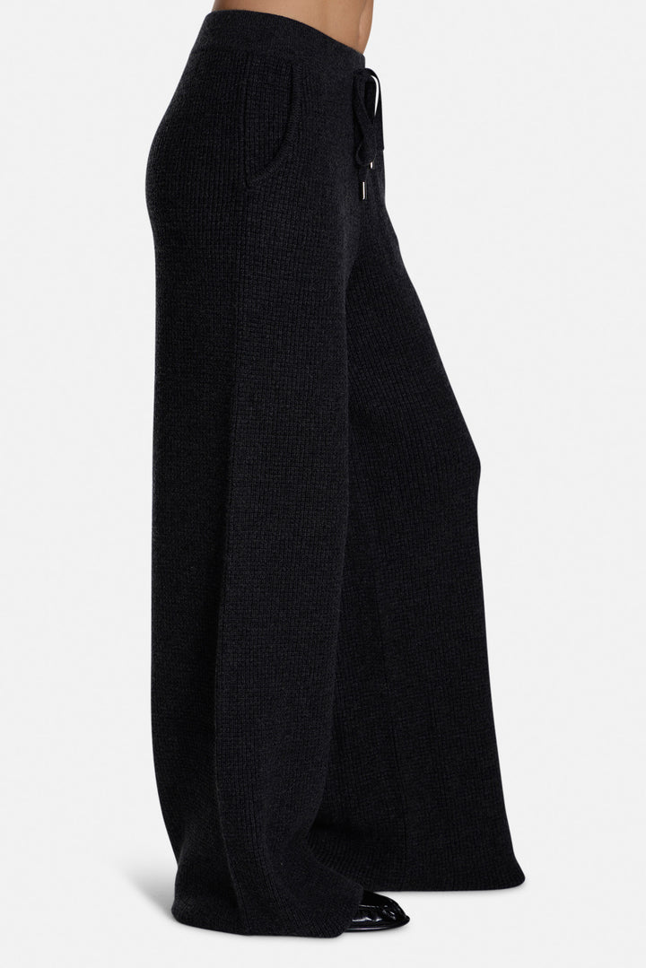 Kennedy Cashmere Waffle Pants Charcoal
