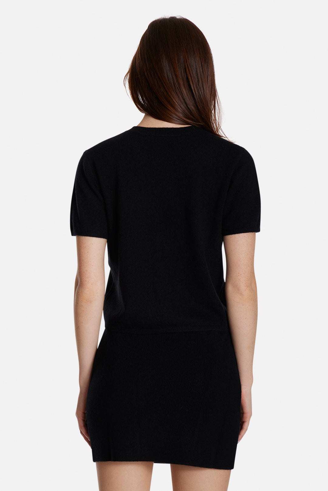Bella Cashmere Short Sleeve Tee Black