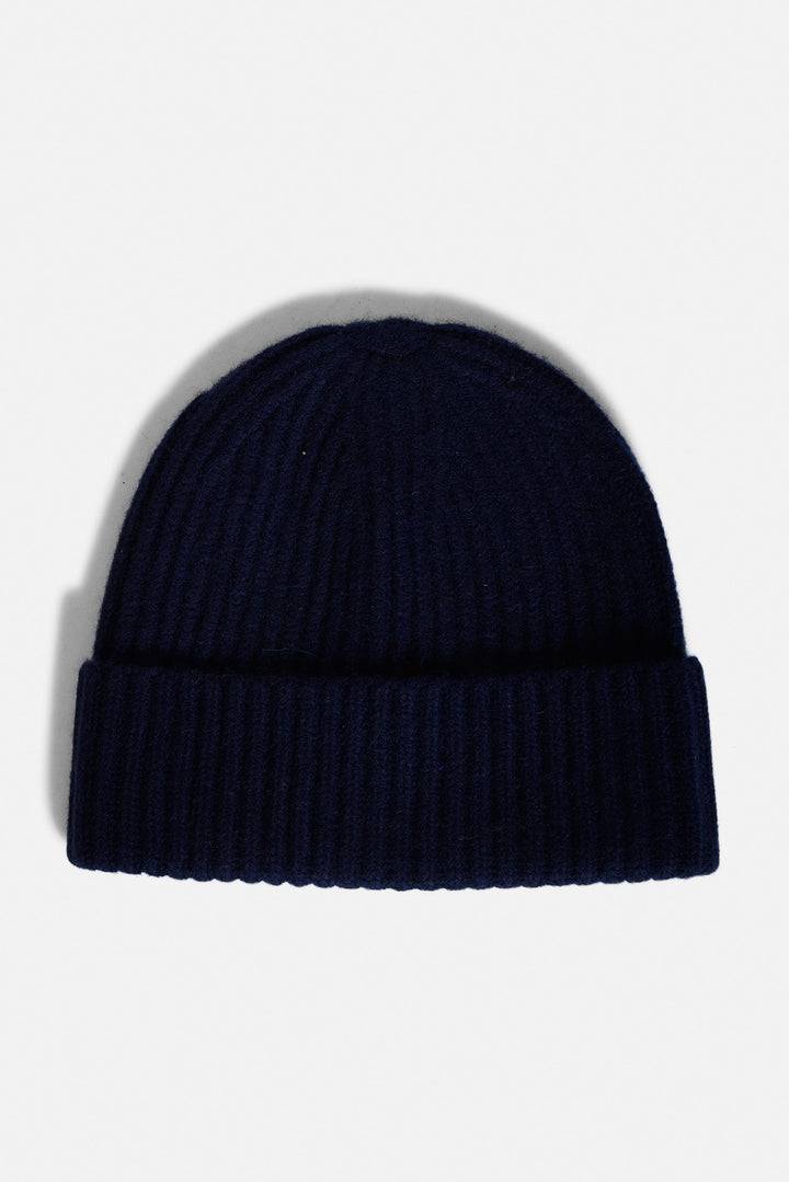 Cashmere Cuff Beanie Navy