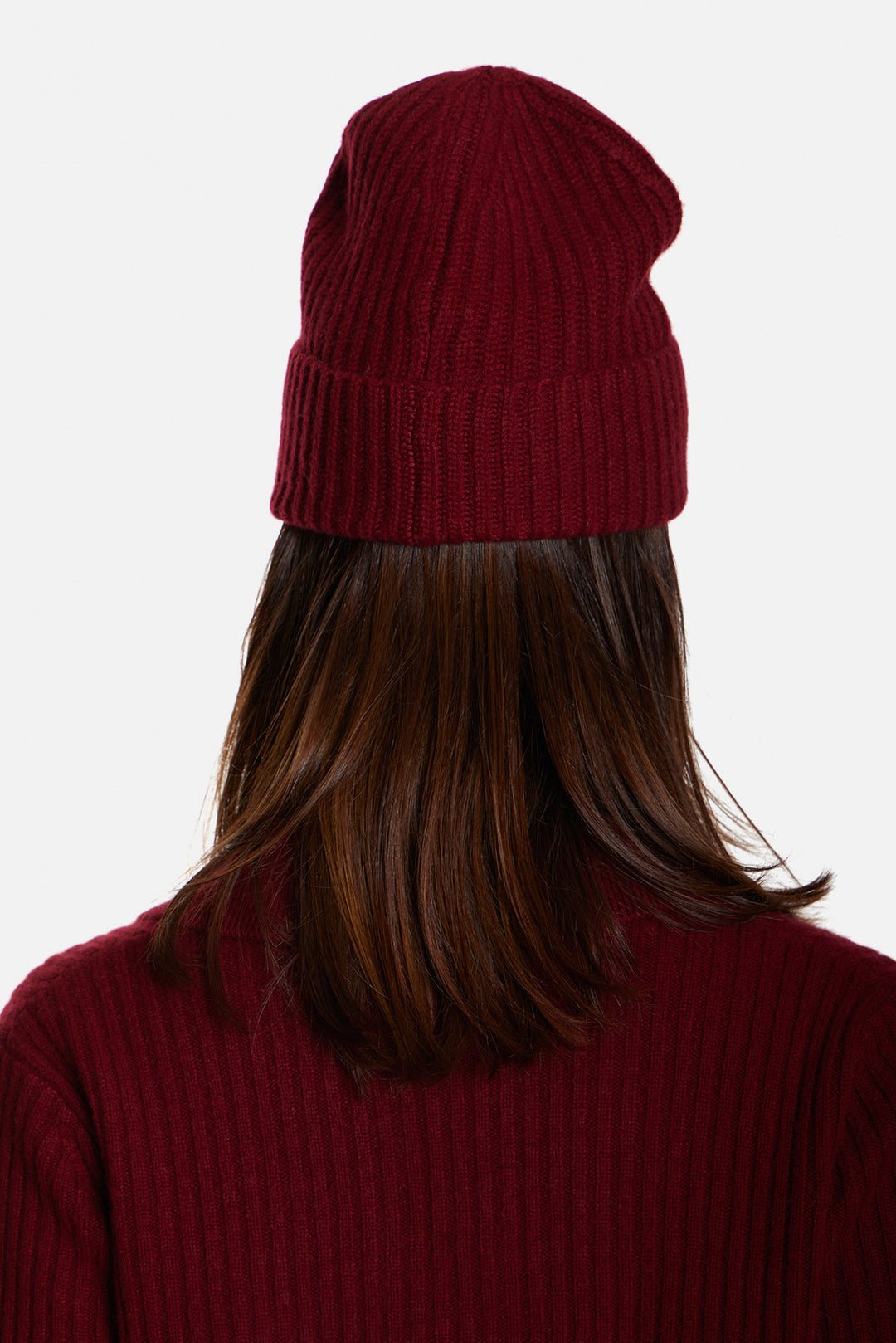 Cashmere Cuff Beanie Burgundy