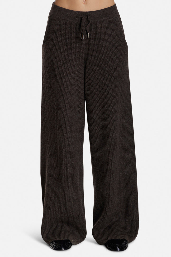 Kennedy Cashmere Waffle Pants Brown