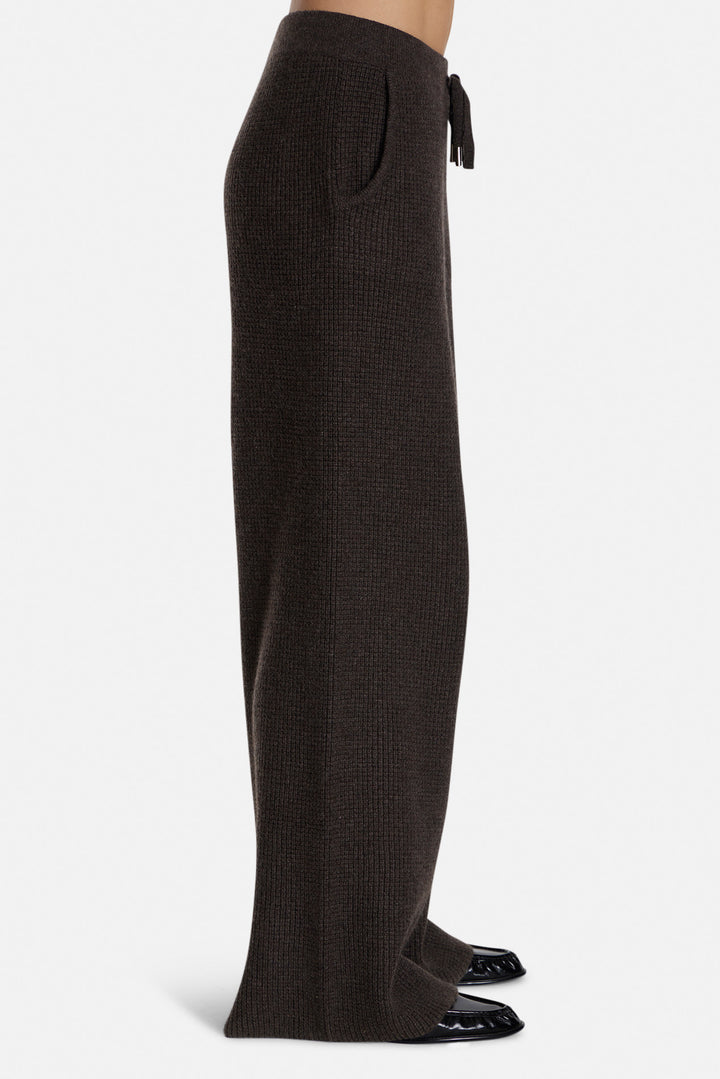 Kennedy Cashmere Waffle Pants Brown