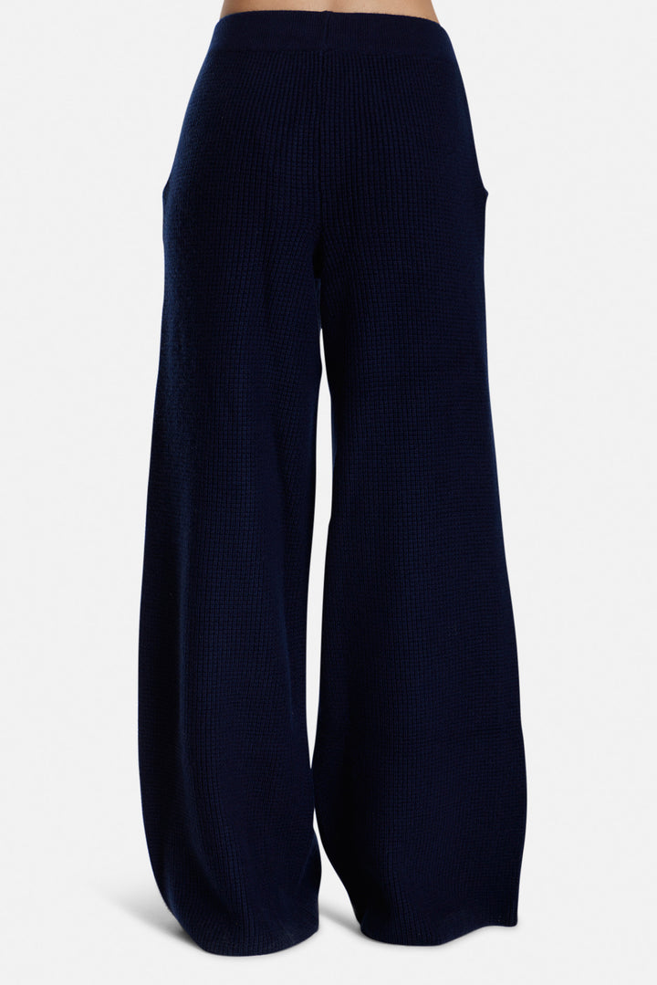 Kennedy Cashmere Waffle Pants Navy