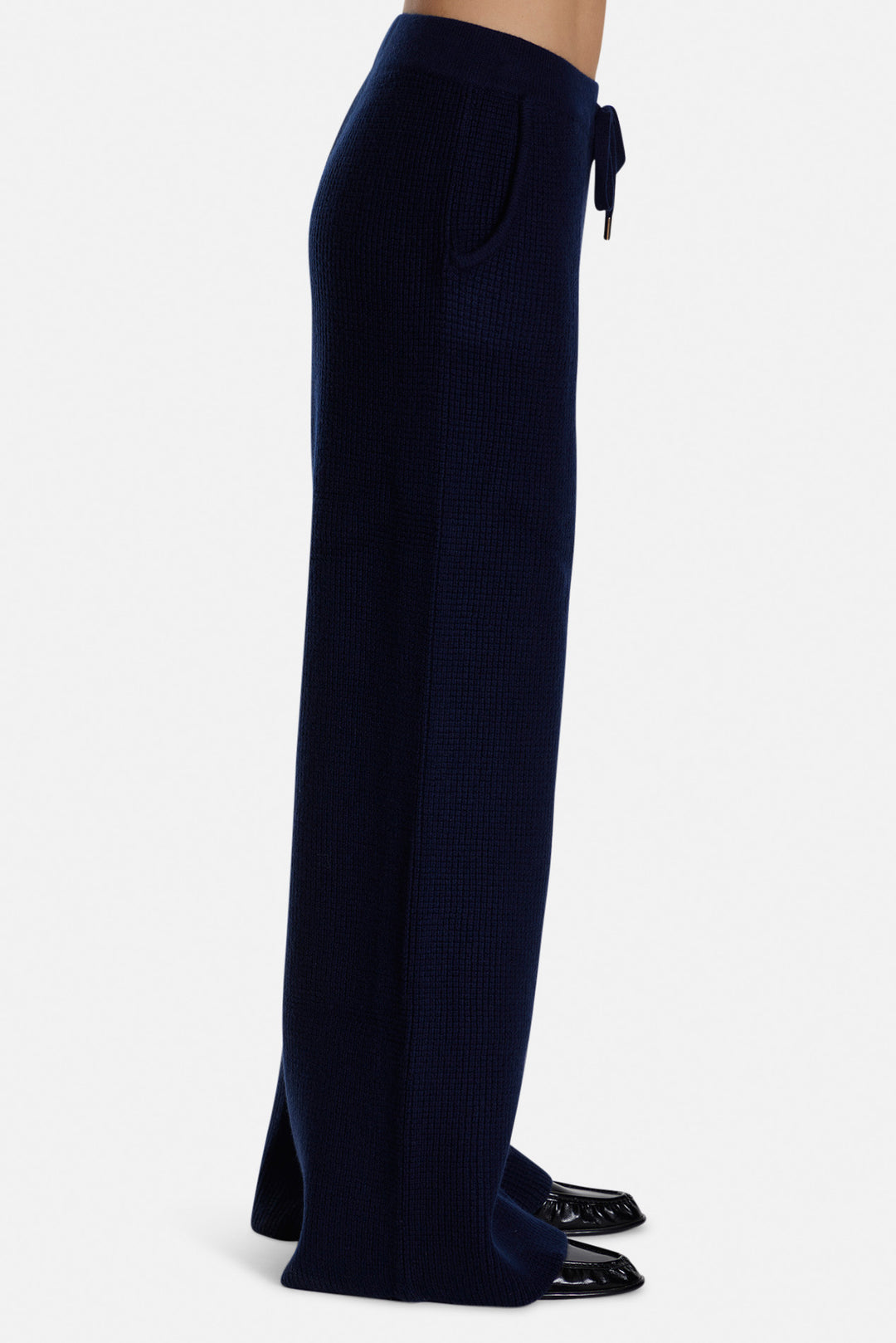 Kennedy Cashmere Waffle Pants Navy