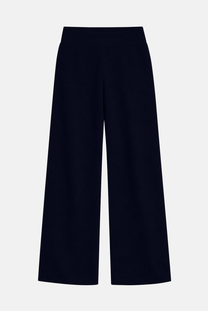 Kennedy Cashmere Waffle Pants Navy