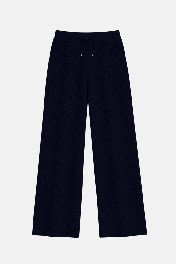 Kennedy Cashmere Waffle Pants Navy