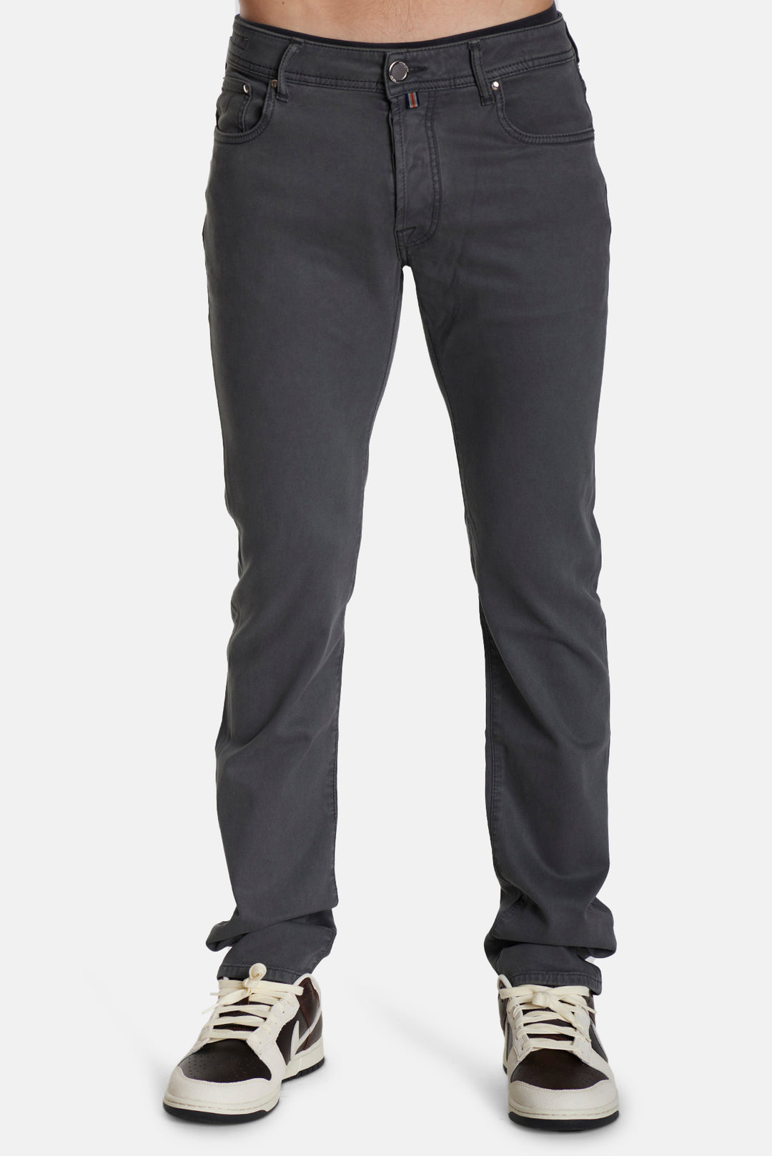 Bard Smooth Brushed Pant Leather Patch Gunmetal