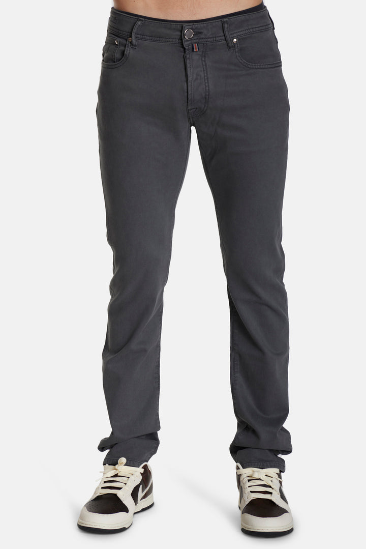 Bard Smooth Brushed Pant Leather Patch Gunmetal