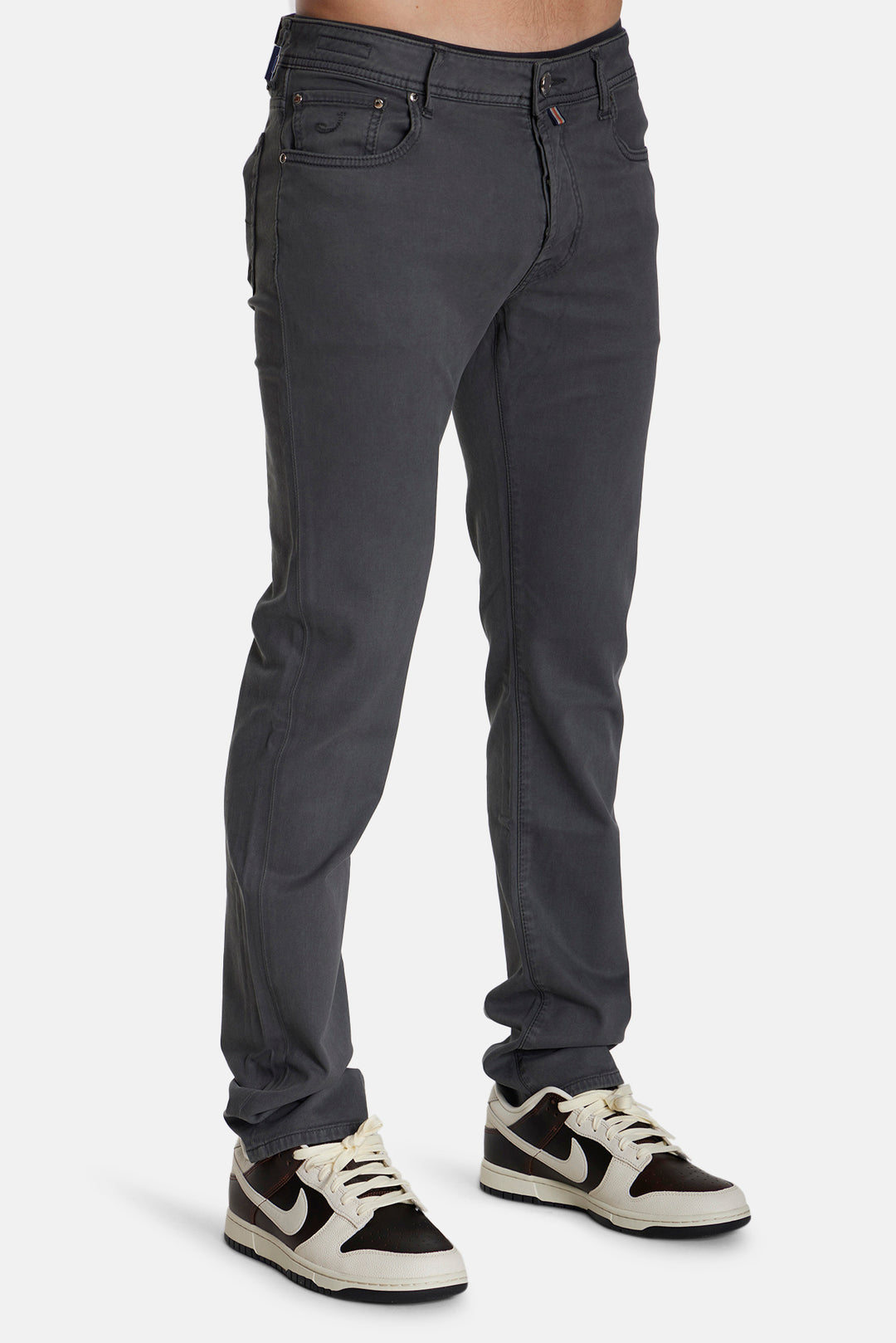 Bard Smooth Brushed Pant Leather Patch Gunmetal