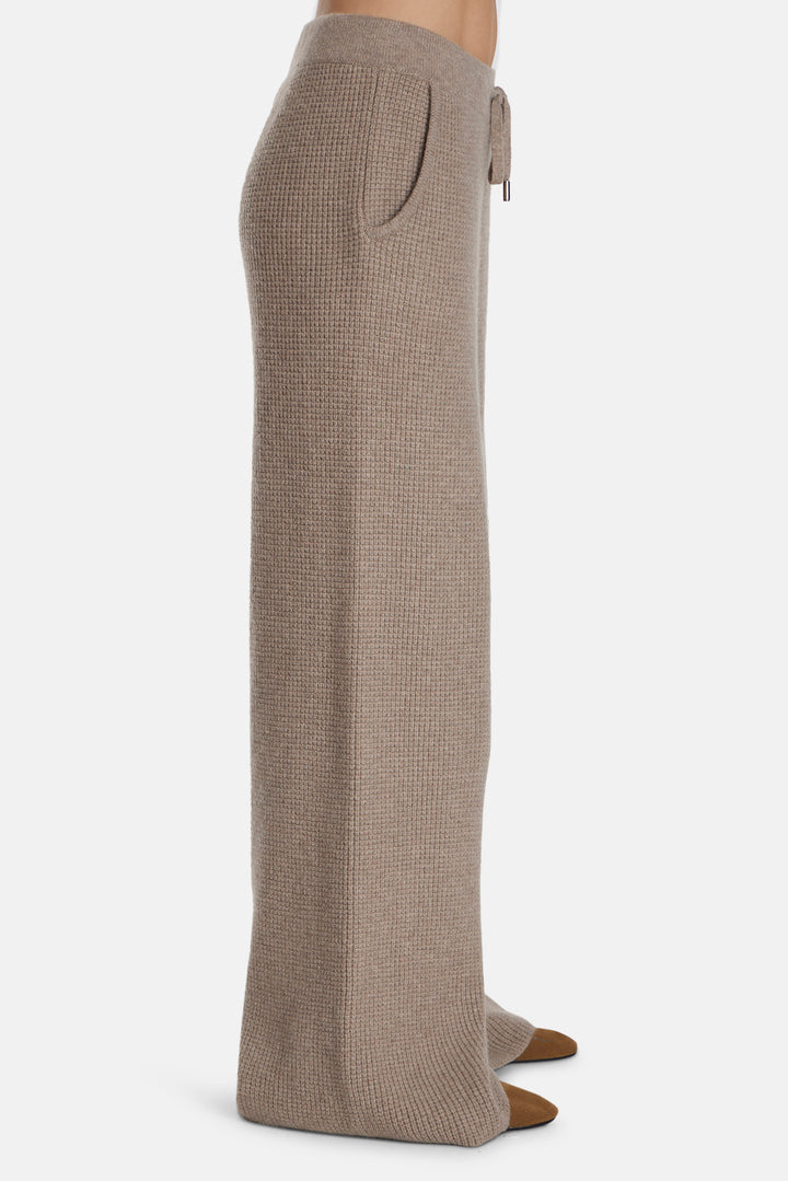 Kennedy Cashmere Waffle Pants Beige