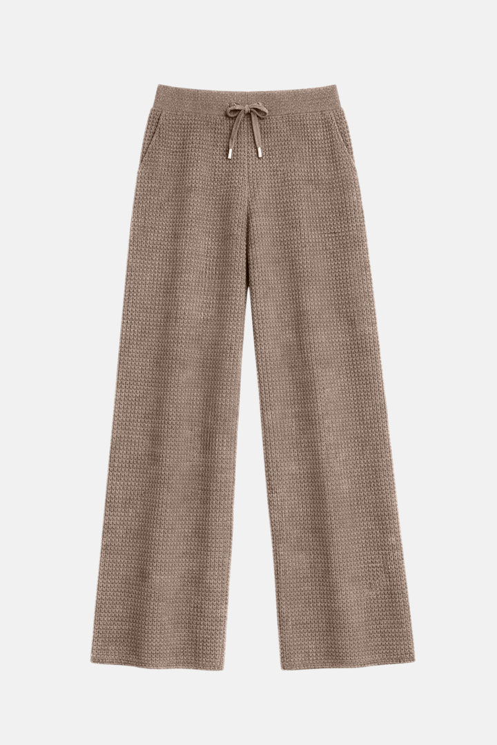 Kennedy Cashmere Waffle Pants Beige
