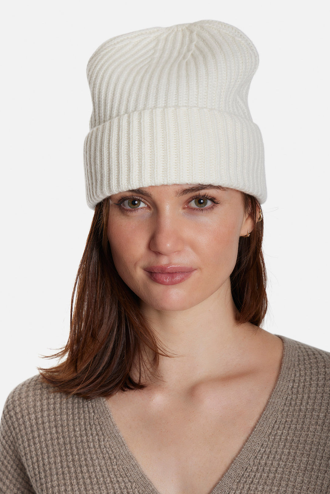 Cashmere Cuff Beanie Ivory