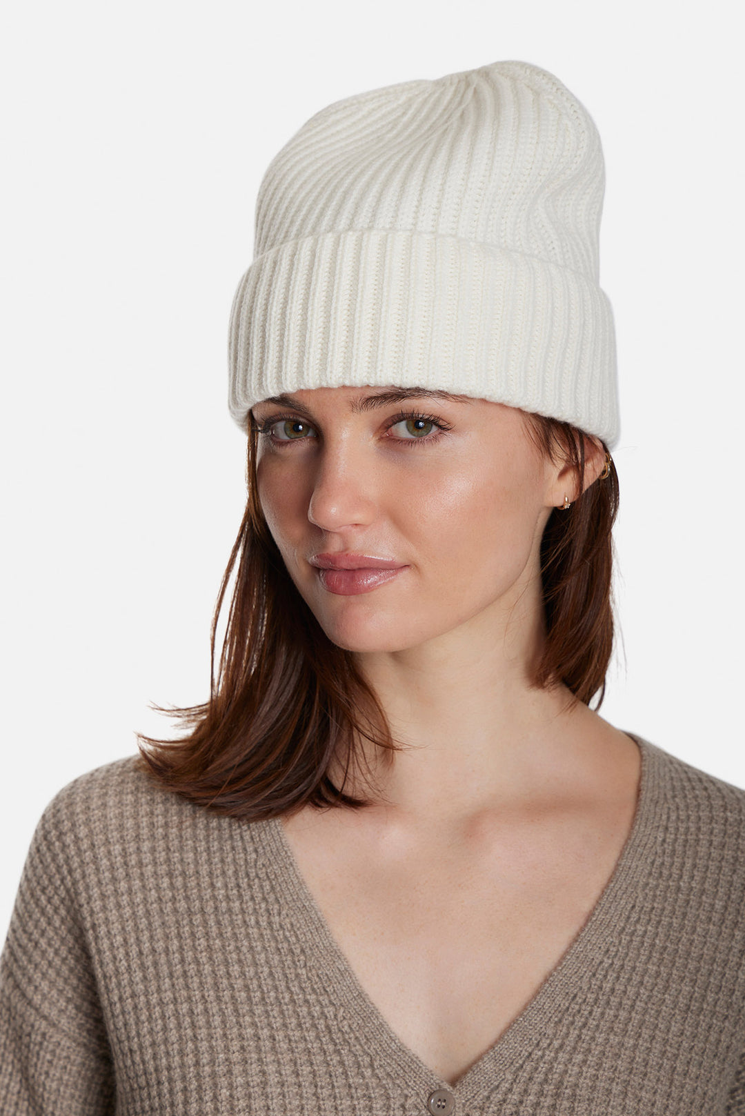 Cashmere Cuff Beanie Ivory