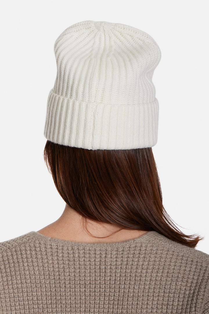 Cashmere Cuff Beanie Ivory