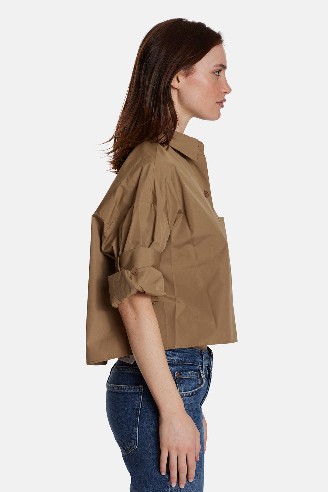 Next Ex Crop Shirt In Kelp