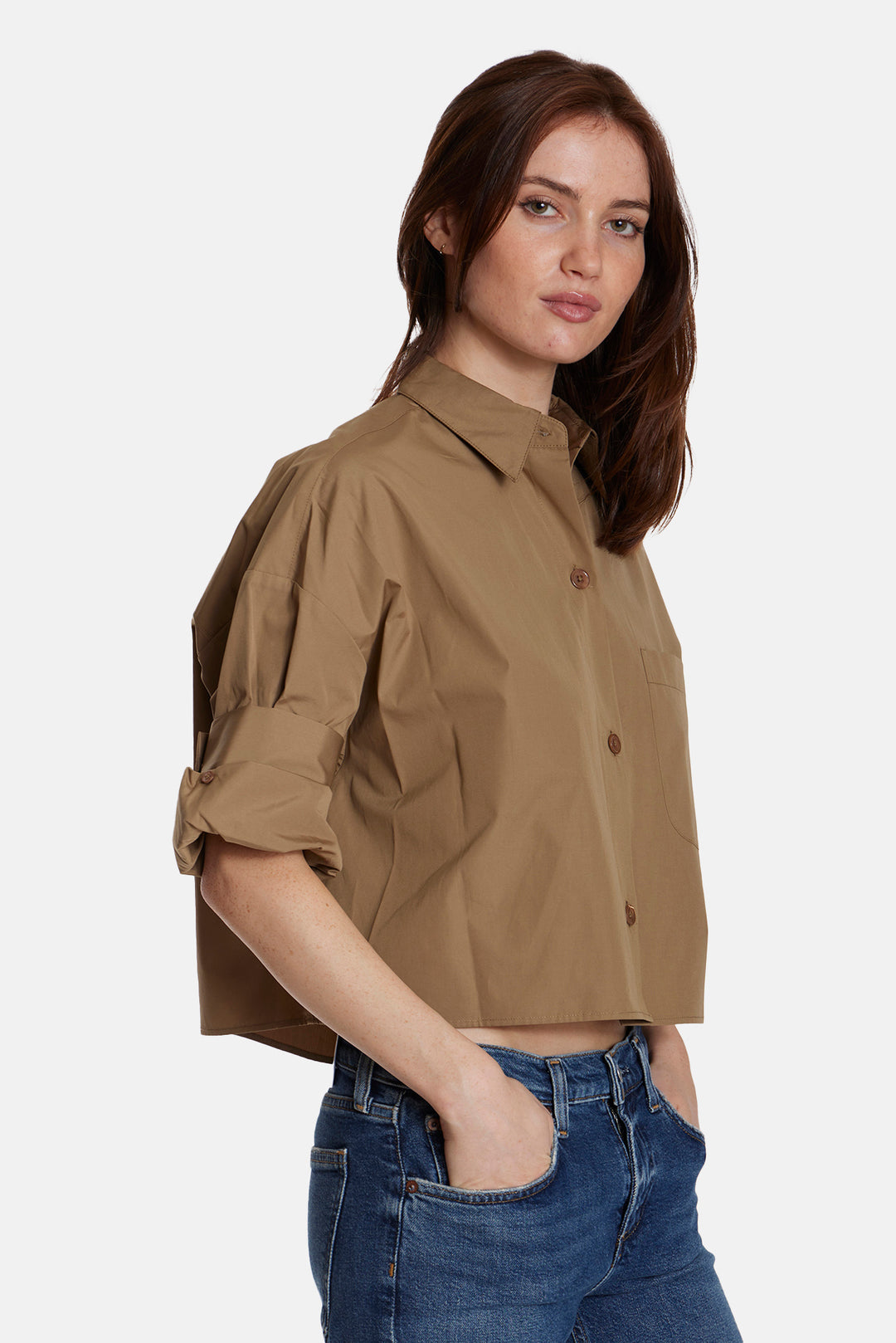 Next Ex Crop Shirt In Kelp