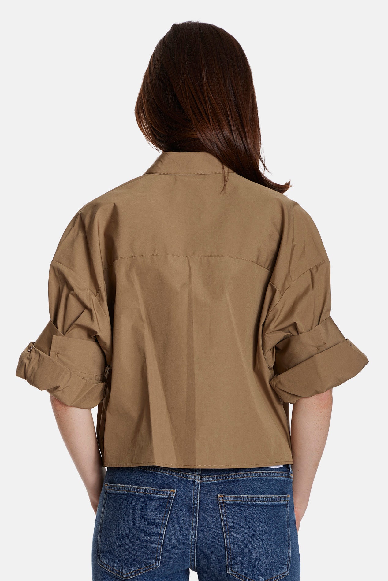 TWP Next Ex Crop Shirt In Kelp – blueandcream