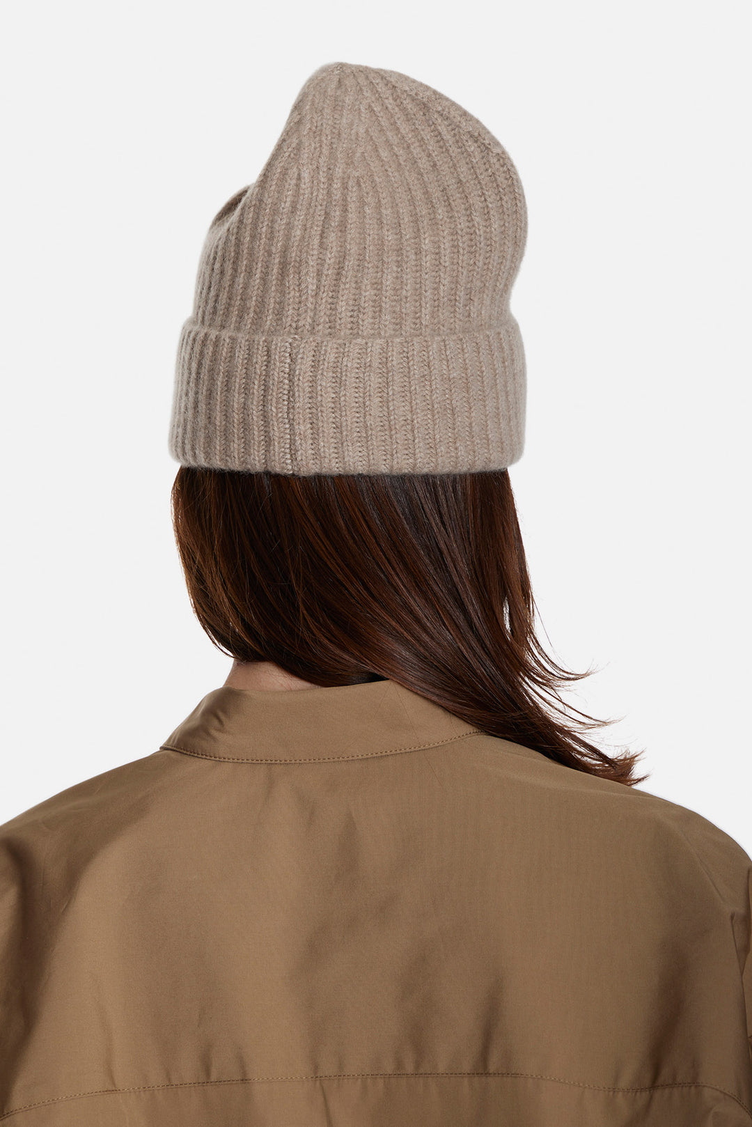 Cashmere Cuff Beanie Sand