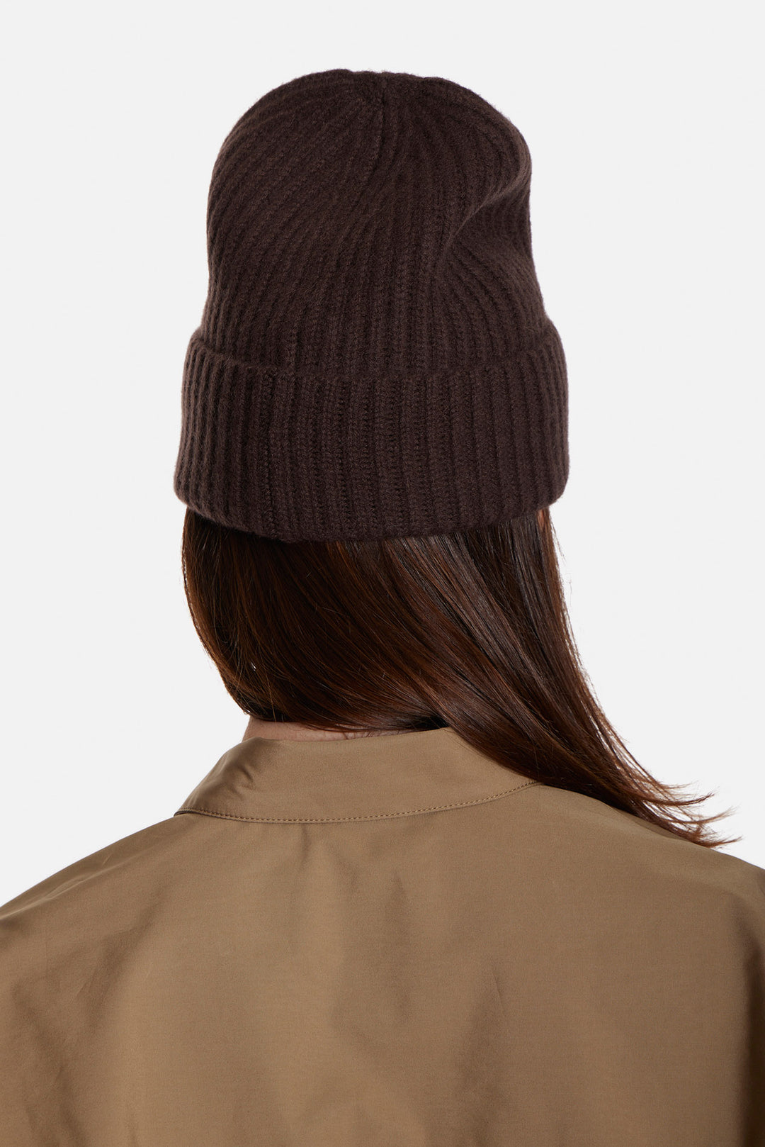 Cashmere Cuff Beanie Brown