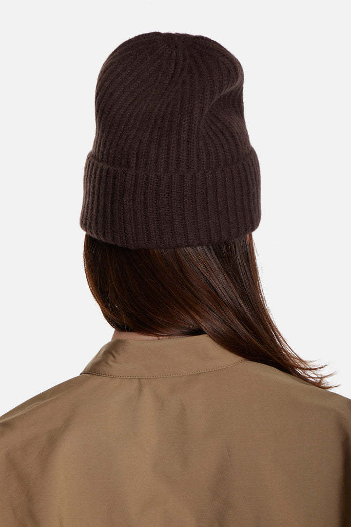 Cashmere Cuff Beanie Brown