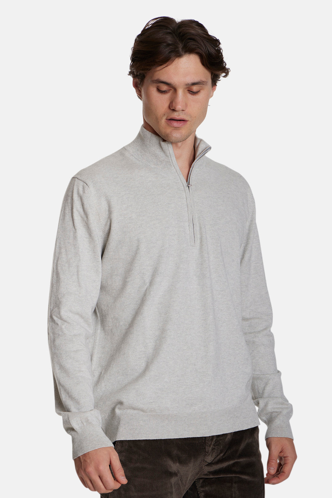 Reade Half Zip Heather Grey