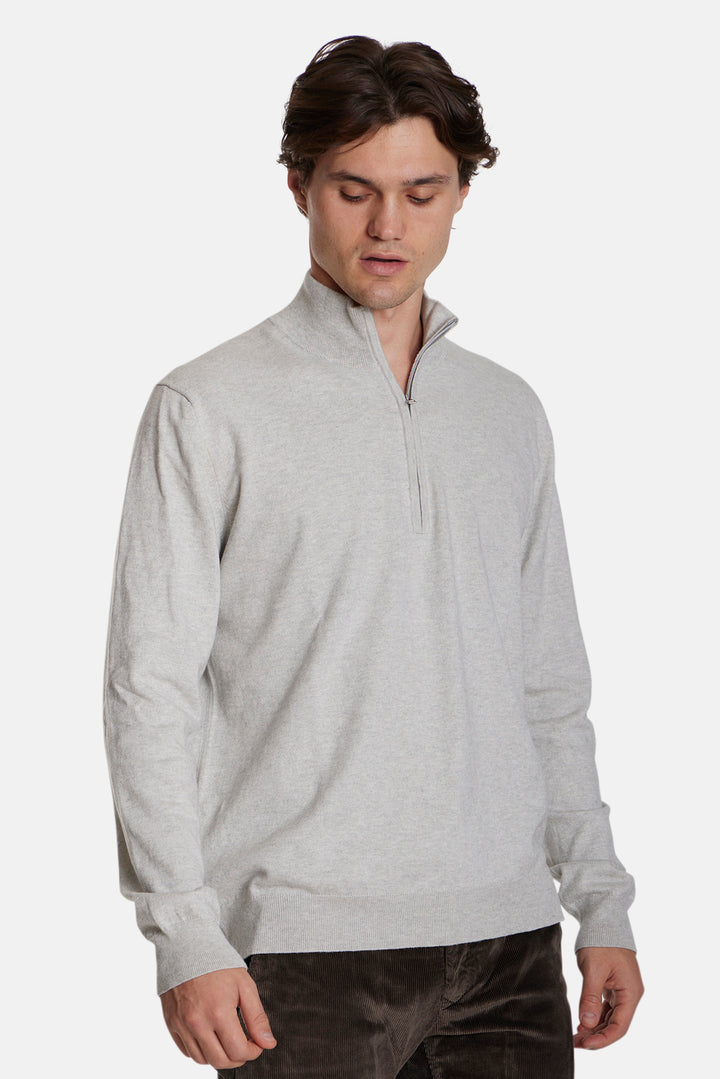 Reade Half Zip Heather Grey
