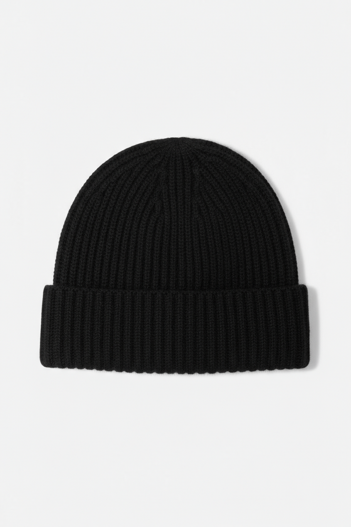 Cashmere Cuff Beanie Black